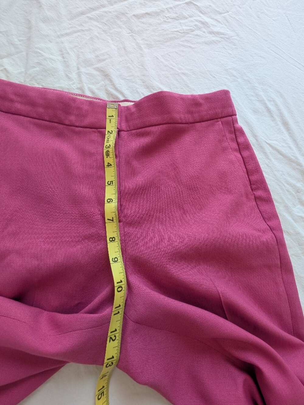 EUC J. Crew Pink Willa Full Length Wool Trousers in Size 10 - Picture 10 of 16